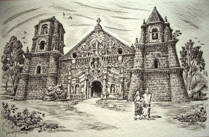 800x526 Pen And Ink Drawings Of Philippine Churches