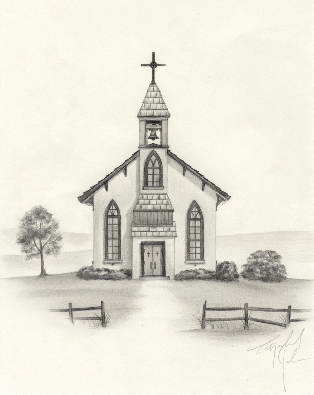 1191x1500 Pictures Drawings Of Country Churches,