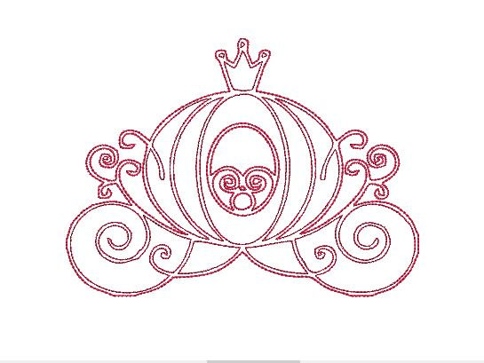 545x409 Cinderella's Carriage Cinderella Princess Quick Bean Stitch Design