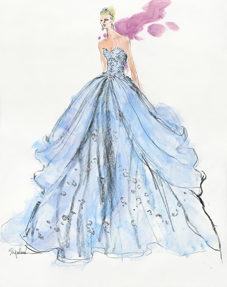 Cinderella Dress Drawing at GetDrawings | Free download