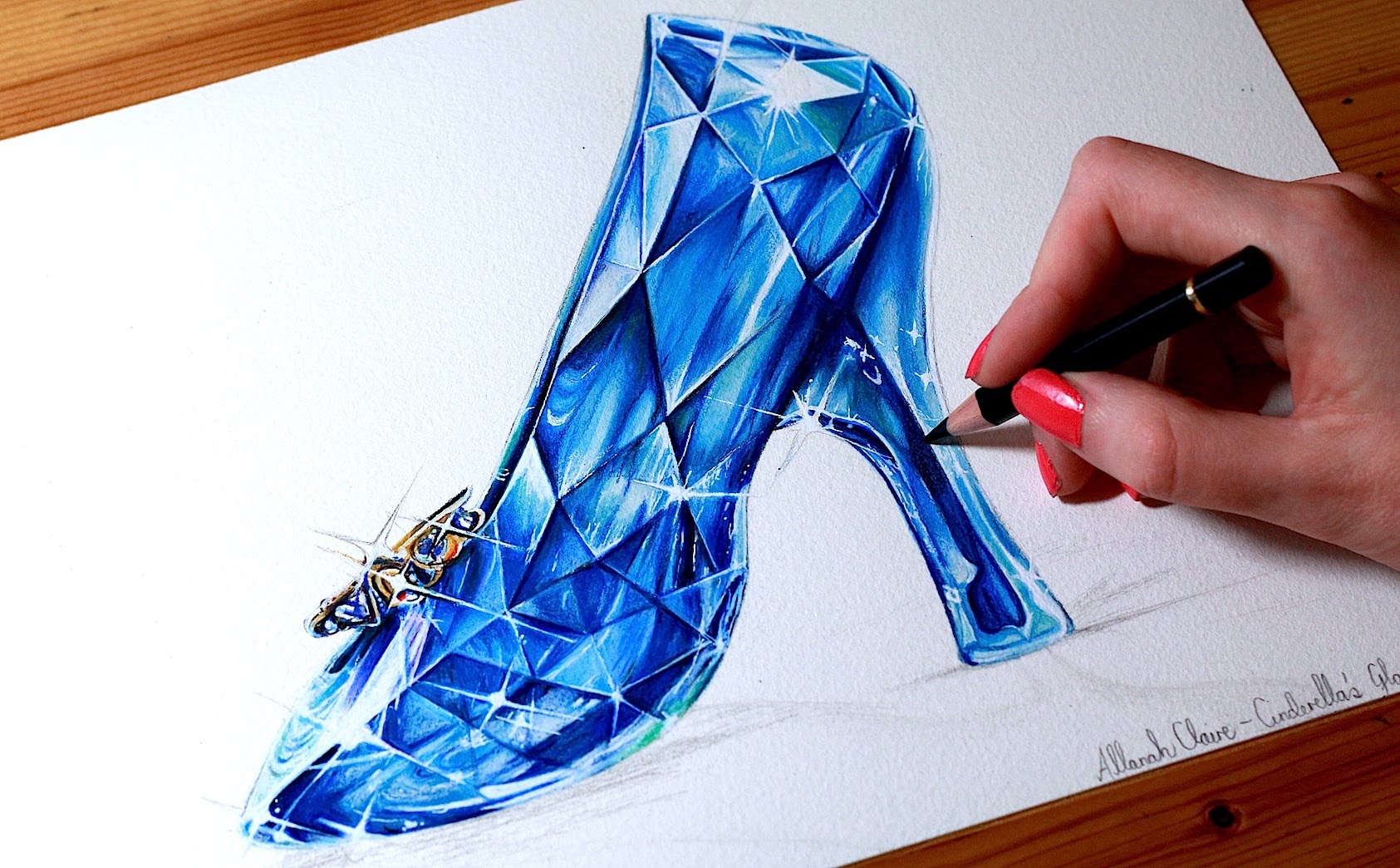 Cinderella Glass Slipper Drawing at GetDrawings | Free download