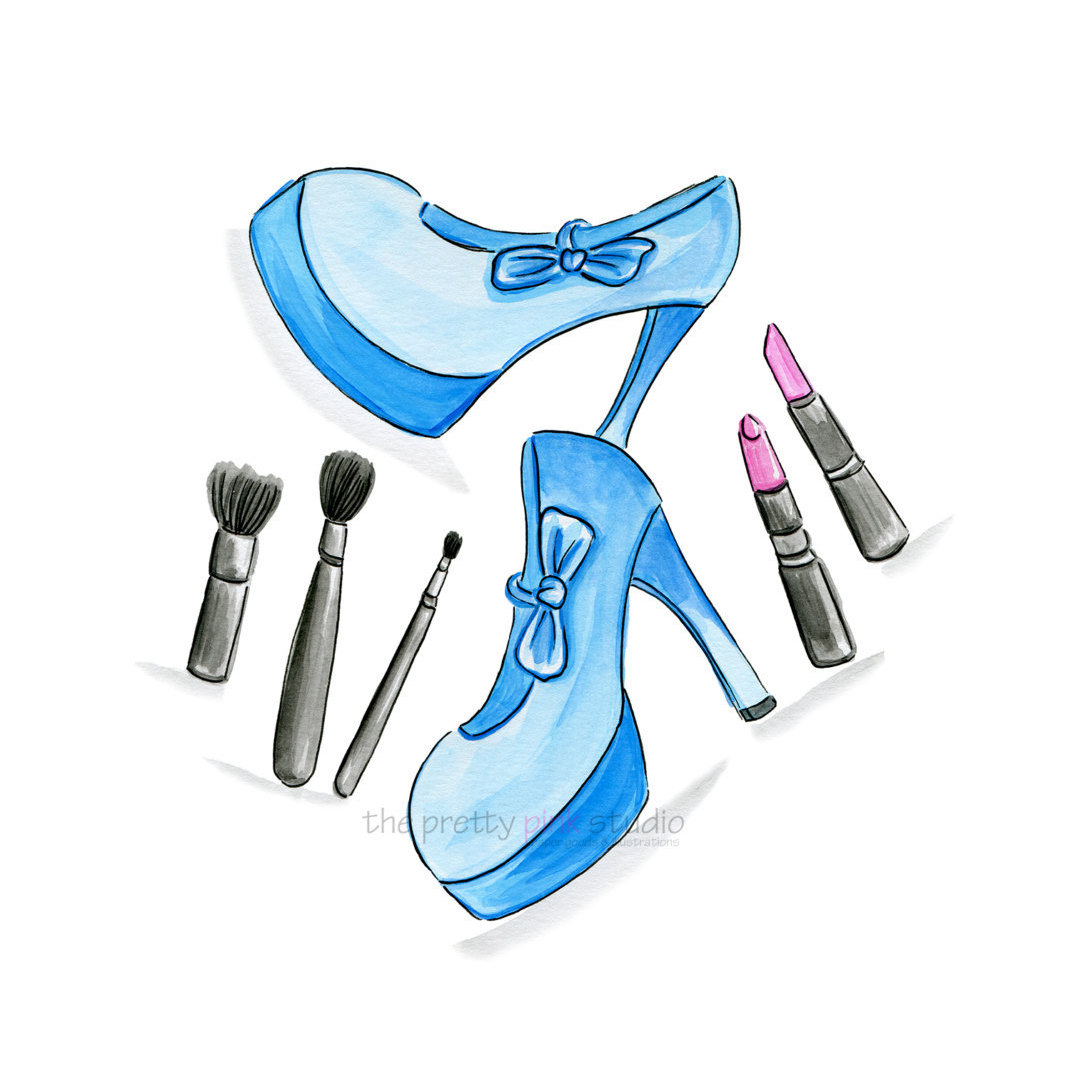 1071x1068 Cinderella Glass Slipper Illustration By Theprettypinkstudio