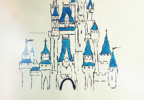 500x347 Cinderella Castle My Drawing On We Heart It