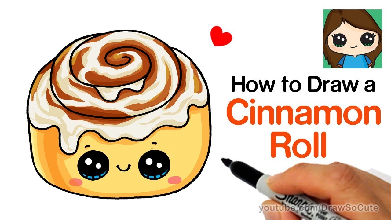 1280x720 How To Draw A Cinnamon Roll Cute And Easy