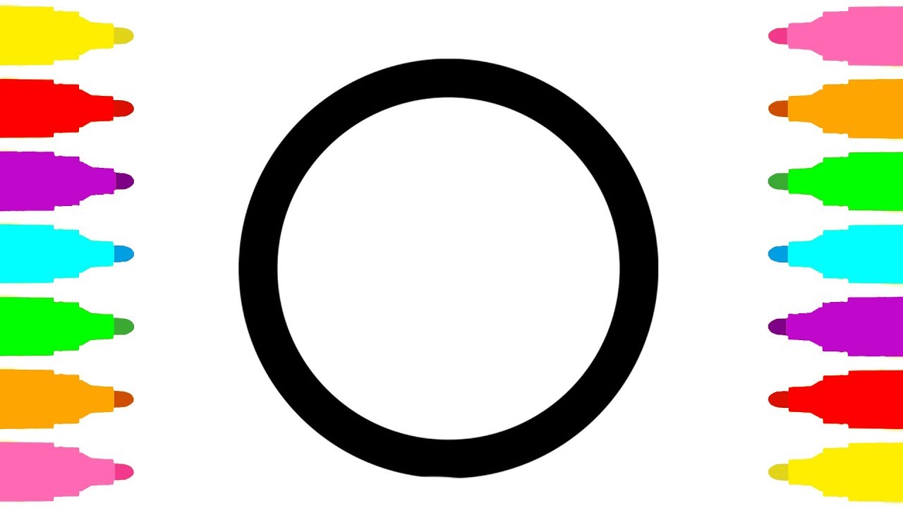 1280x720 Learn Colors With Drawing And Coloring Pages Circle For Kids
