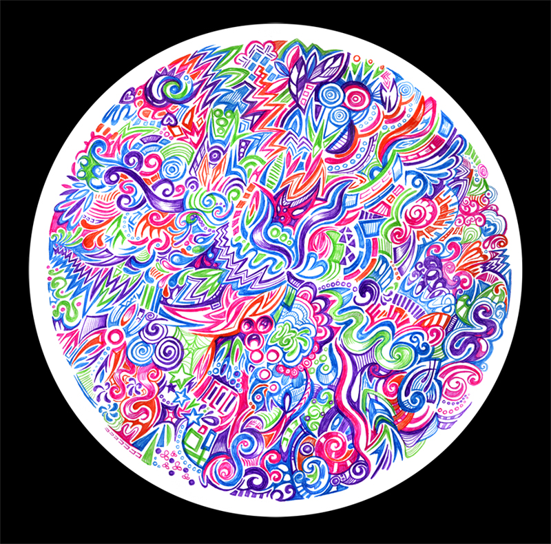800x790 Rainbow Circle Pattern By Zyari