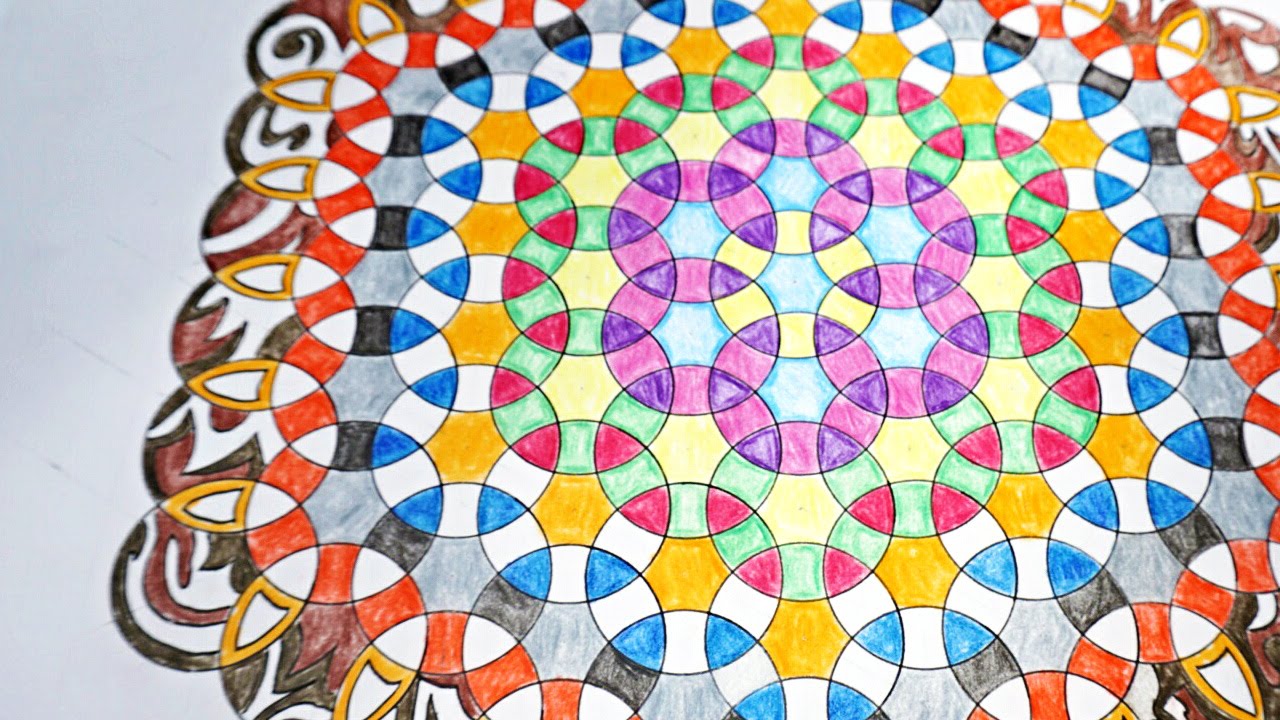 1280x720 Geometric Ripples How To Draw Mandala Using Circles