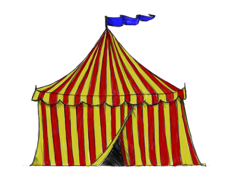 800x600 How To Draw A Circus Tent 6 Steps (With Pictures)