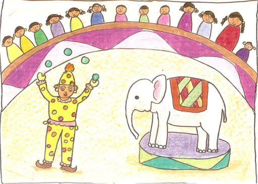 512x366 Circus By Urmi Patel (Om Drawing Classes)