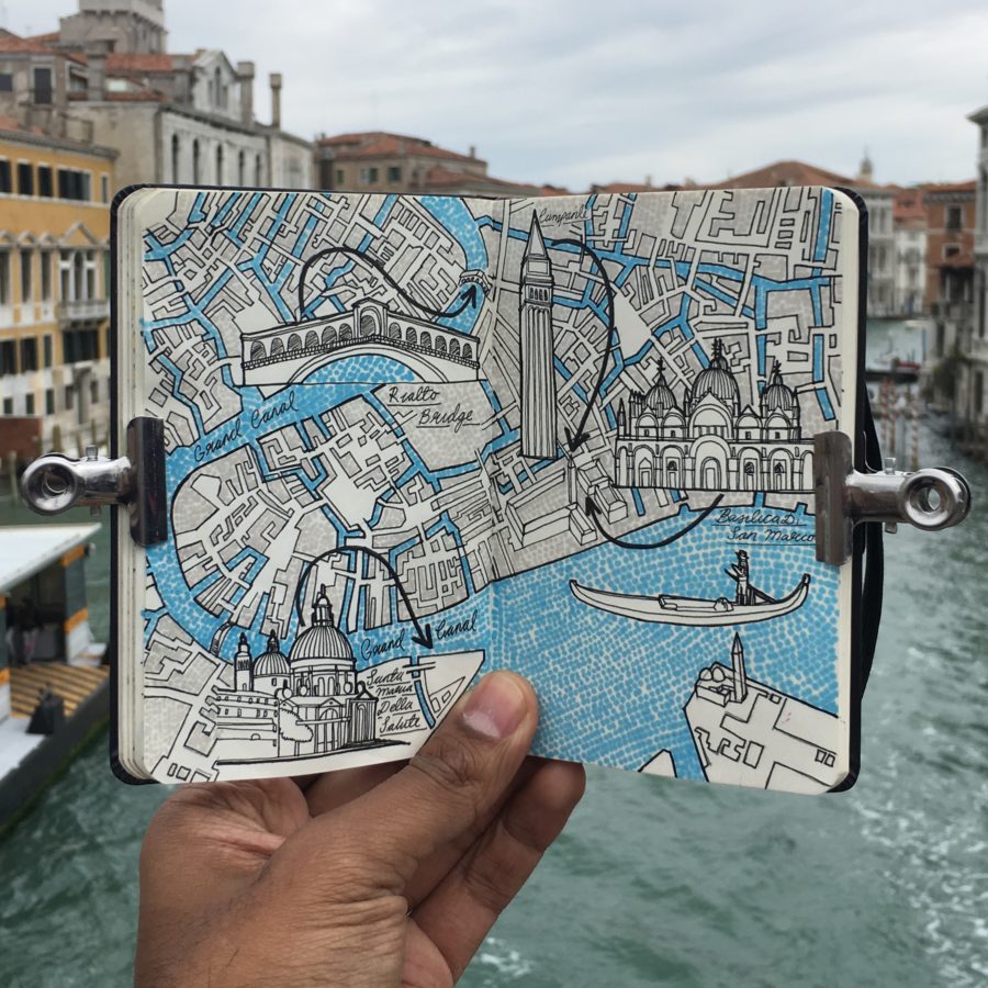 900x900 Moleskine City Map Drawings