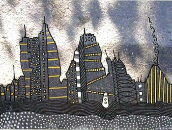 350x265 Snow Fallen Cities Drawing Project By Elyse Harrison's Studio Neptune