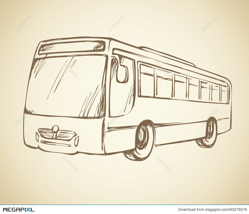 800x685 Bus. Vector Drawing Illustration 63276076