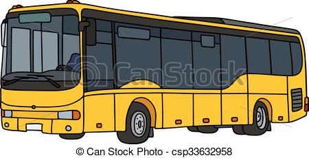 450x230 Hand Drawing Of A Yellow City Bus