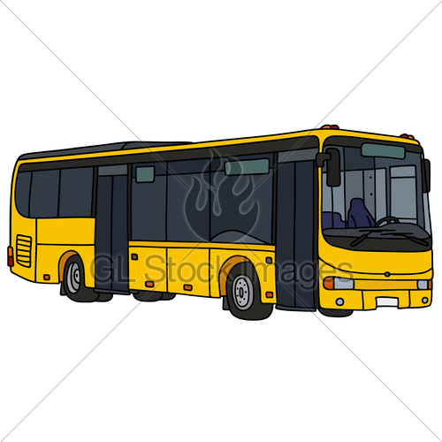 500x500 Yellow City Bus Gl Stock Images