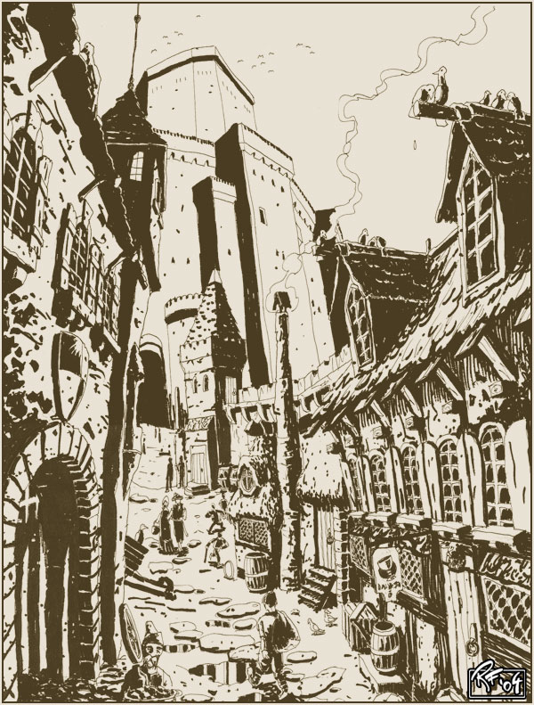 600x791 Fantasy City Street By Robertfriis On Dampd Streets I