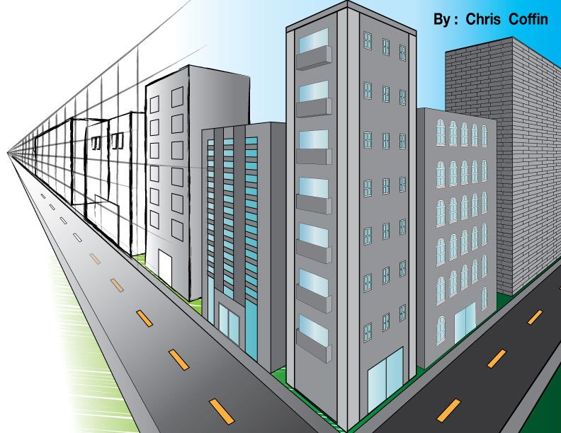 792x612 Illustrator Perspective Cityscape Drawing How To Draw Manga