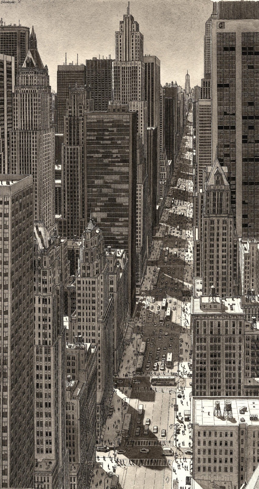 850x1606 Intricate Cityscapes Drawn From Memory By Stefan Bleekrode