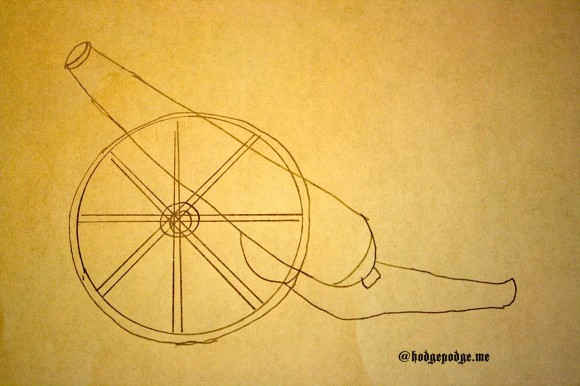 580x386 Civil War Cannon Chalk Art Tutorial