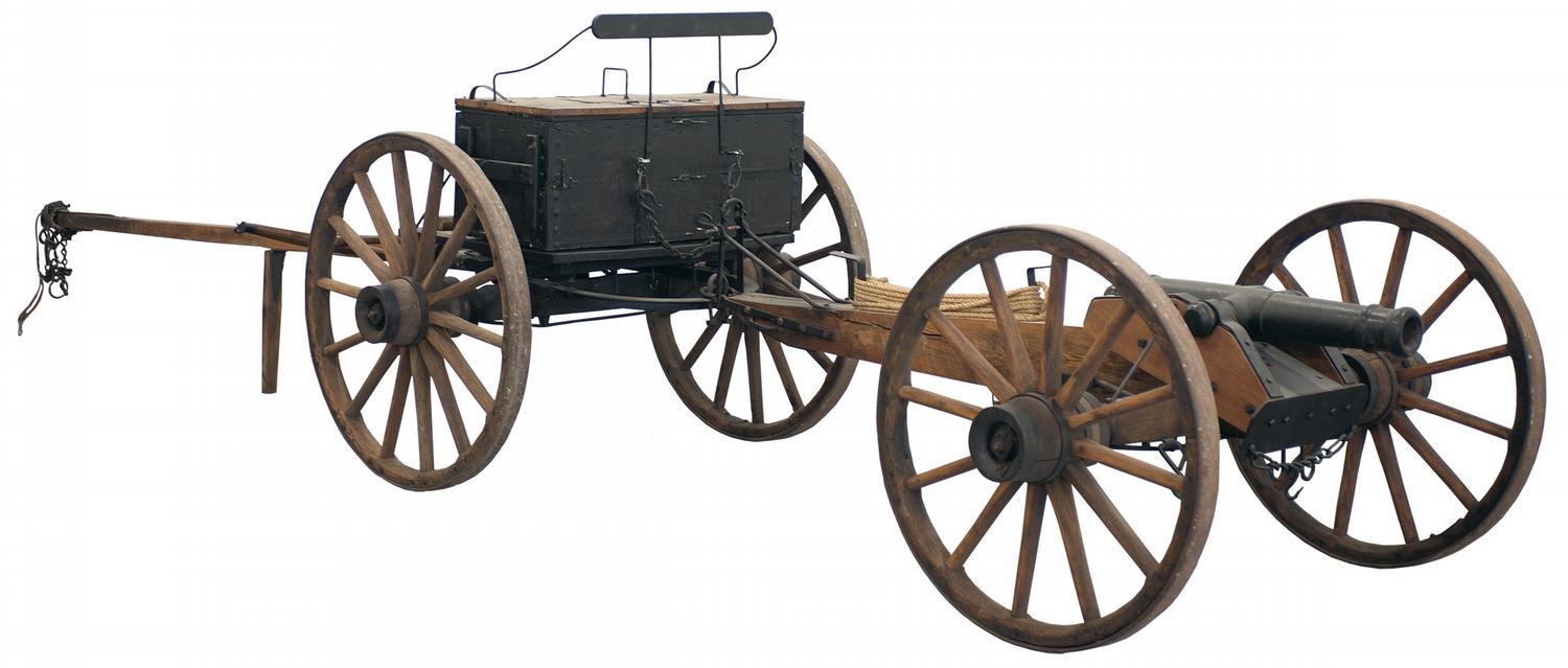 1500x639 Unmarked Field Gun With Carriage, Caisson Andols, Attributed