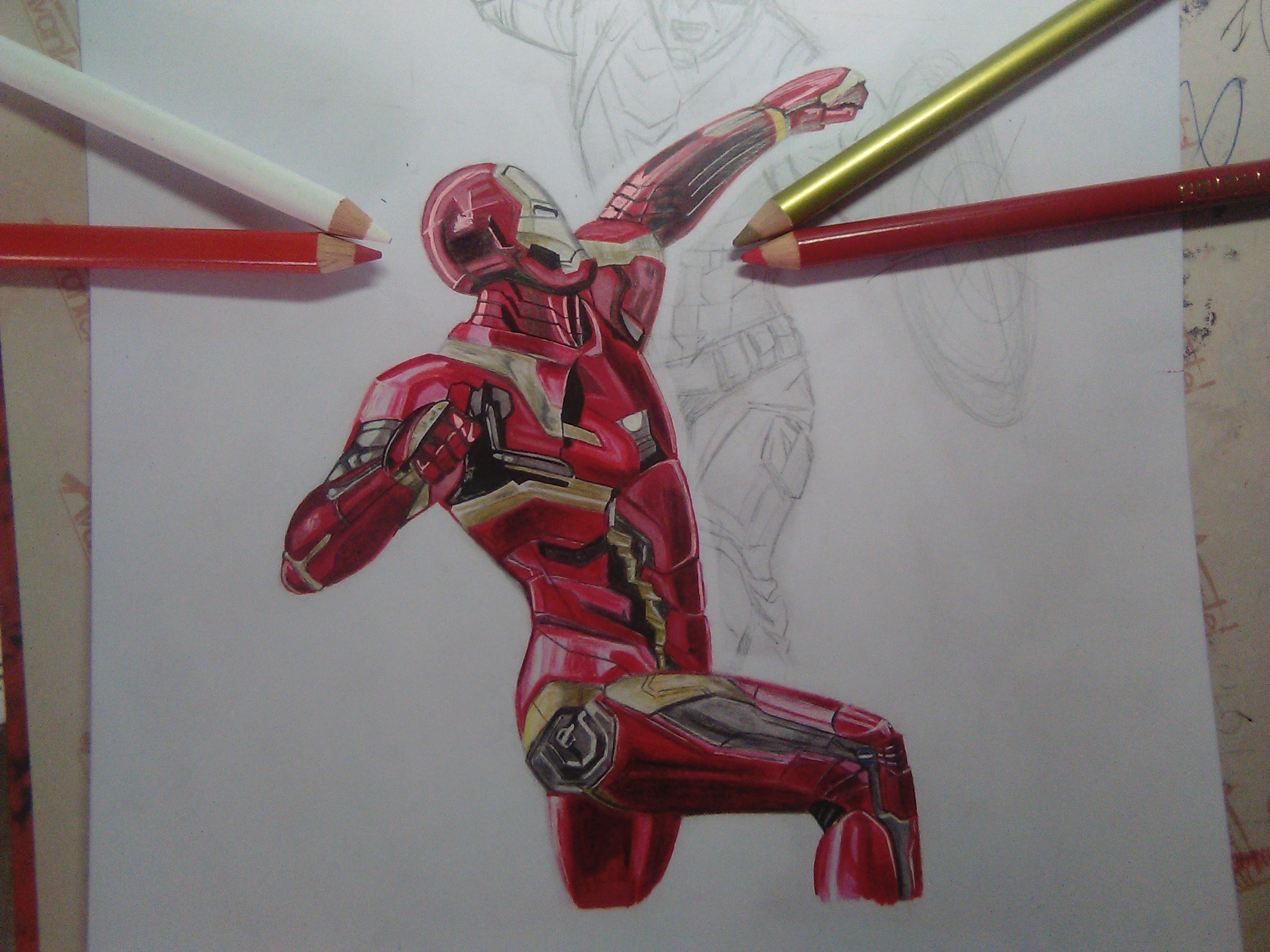 2560x1920 Iron Man Civil War Speed Drawing Part 1