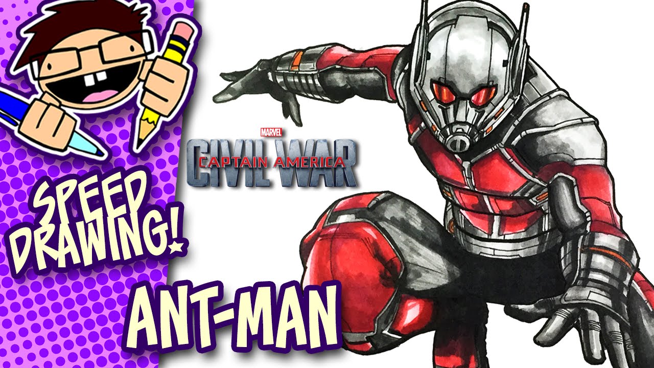 1280x720 Speed Drawing Ant Man (Captain America Civil War)