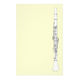 260x260 Clarinet Stationery Zazzle