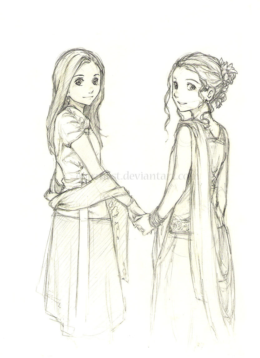 833x1145 Sketches Of Best Friends Holding Hands With Hands Clasped
