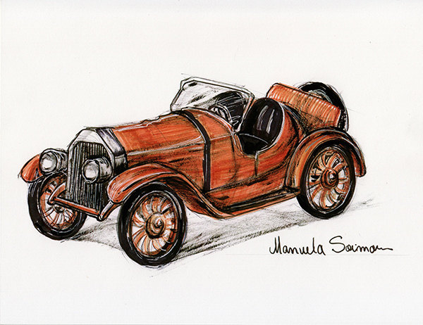 600x462 Classic Car Classic Ford 1920s Original Art Print Free