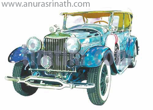 500x360 Free Drawing Of A Vintage Car From The Category Cars Trucks Buses