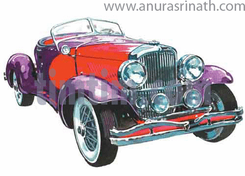 500x360 Free Drawing Of Vintage Car From The Category Cars Trucks Buses