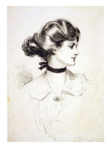 366x488 1909 Drawing By Charles Dana Gibson, A Daughter Of The South