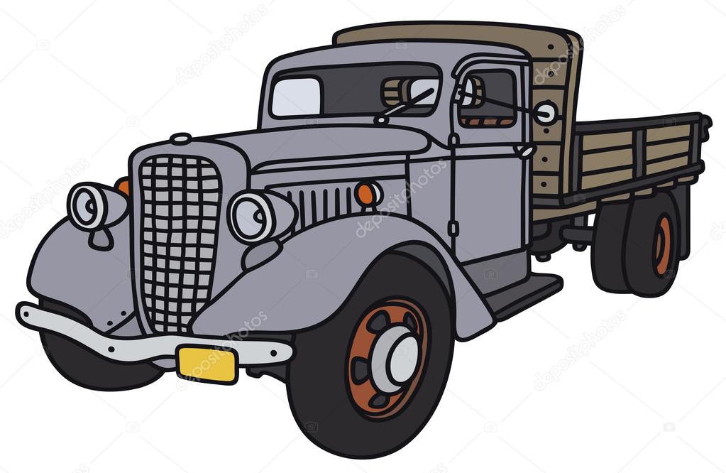 1023x666 Classic Truck Stock Vector 2v
