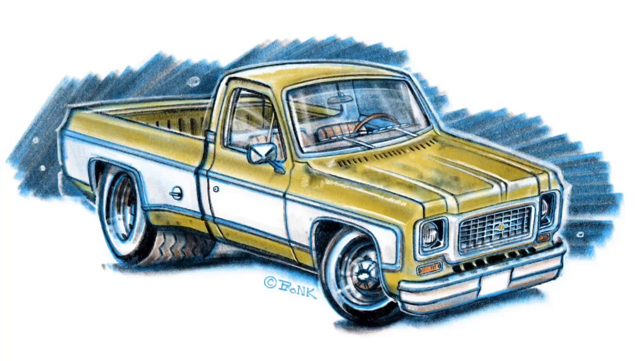 1280x720 Drawing A Truck (Chevrolet C10)