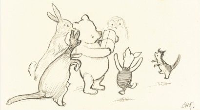 410x226 Classic Pooh Drawing