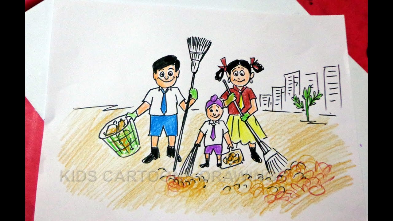 1280x720 How To Draw Clean India Drawing For Kids Step By Step