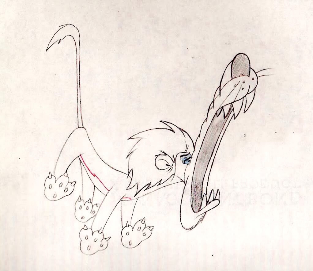 1022x884 Inbetweens Slap Happy Lion (1947) Clean Up Drawing