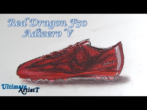 480x360 Realistic Soccer Cleats Red Dragon F50 Adizeros V (Speed