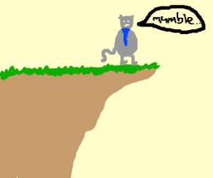 300x250 Human Mouse Mumbles On Cliff Edge