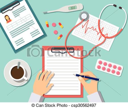 450x379 Medical Workplace. Doctor Working