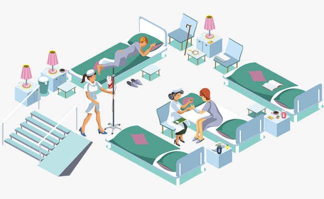 650x400 Vector Hand Painted Clinic, Clinic, Vector Diagram, Hand Drawing