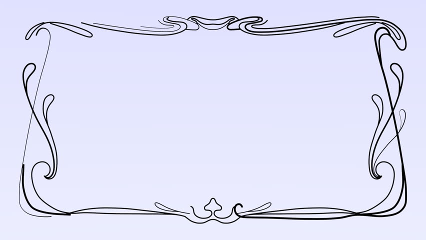 852x480 Retro Drawing Frame Animation. Ideal For Your Text And Messages