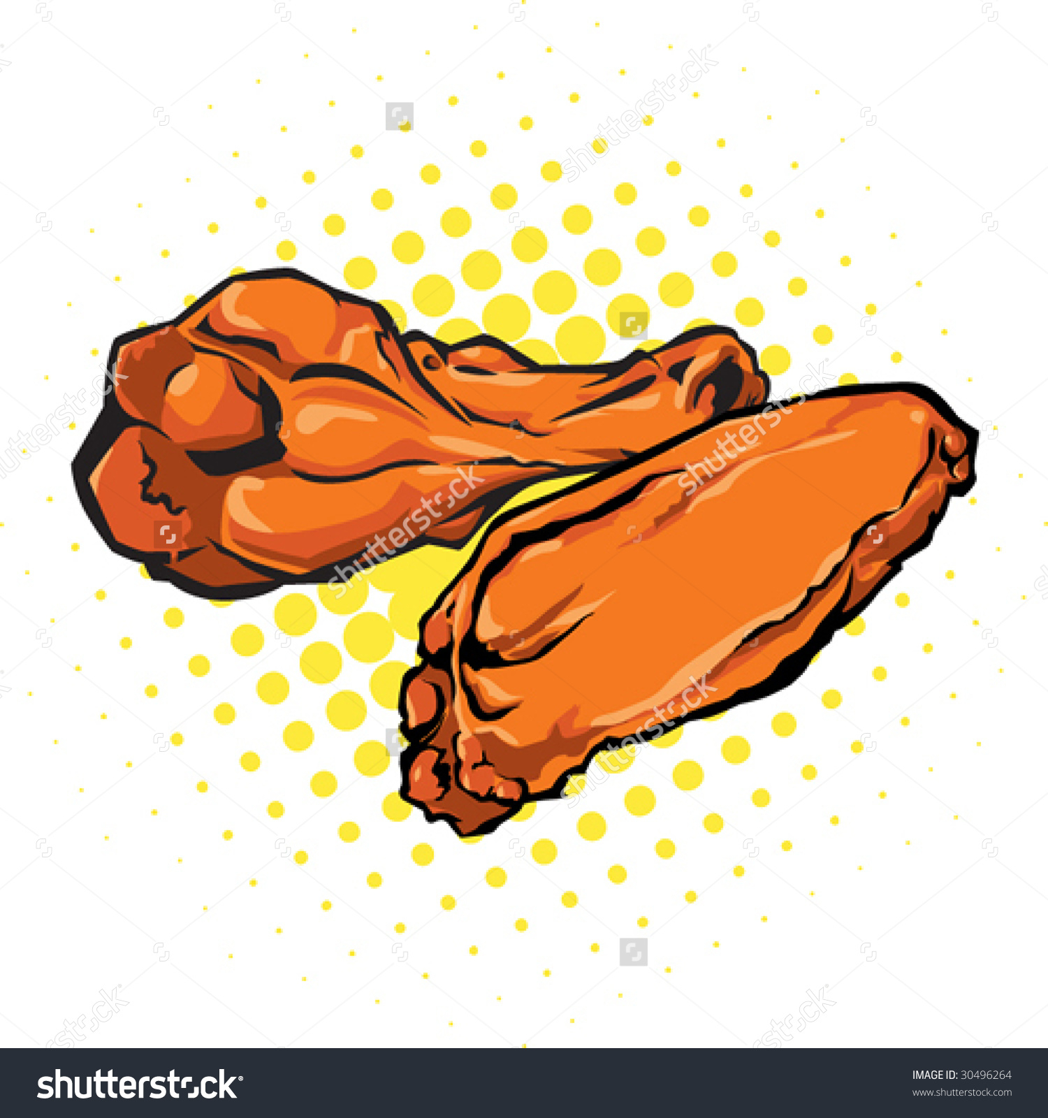 1500x1600 Chicken Wing Drawing Single Clipart Chicken Wing