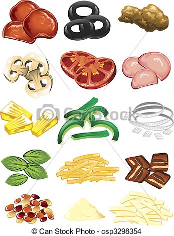 347x470 Unusual Pizza Toppings Clipart Drawing Of Illustration Different