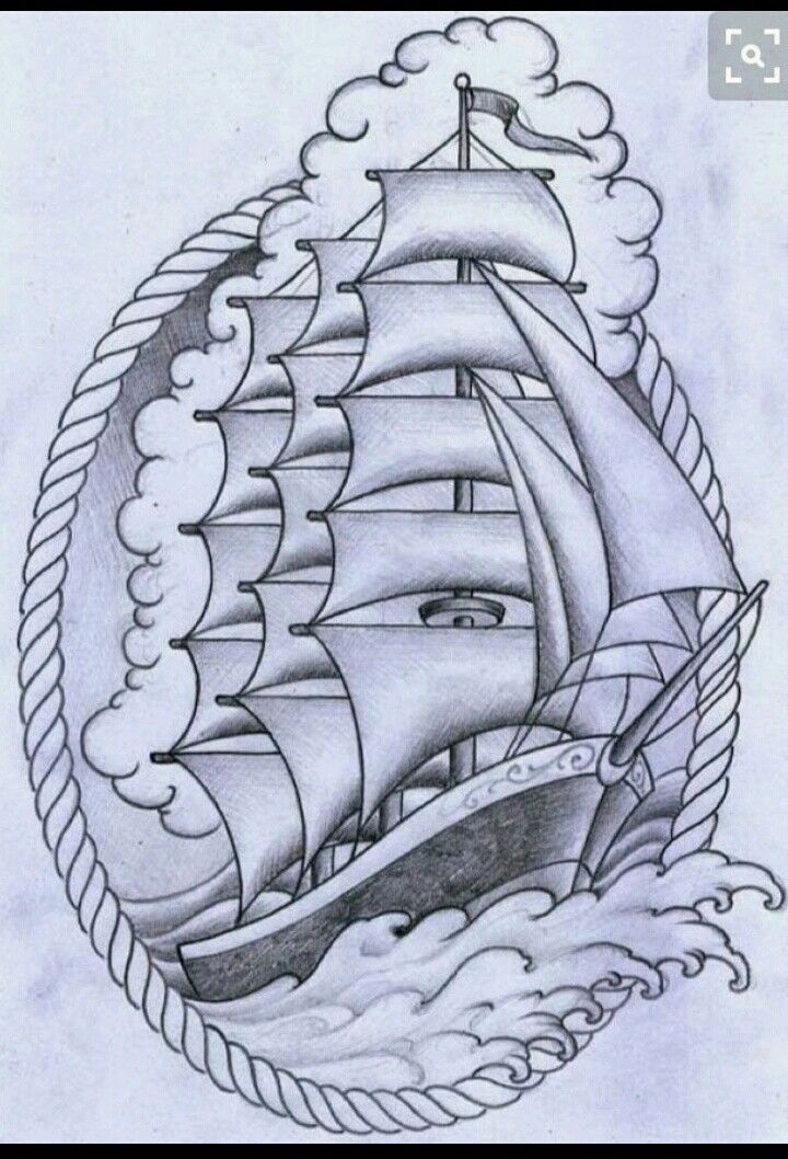 720x1058 Clipper Drawing Ships Tattoo, Ink Addiction And Tatoos