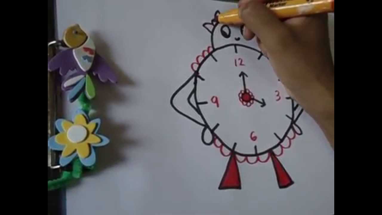 1280x720 Drawing For Kids,,easy And Funny Clock Drawing In Simple Steps