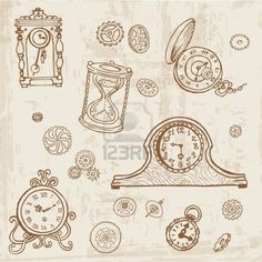 236x236 Clockwork Gears Drawing