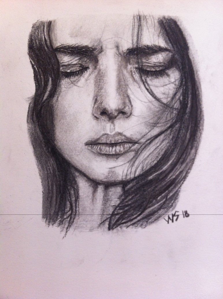 772x1034 Woman Closed Eyes By Endimion21