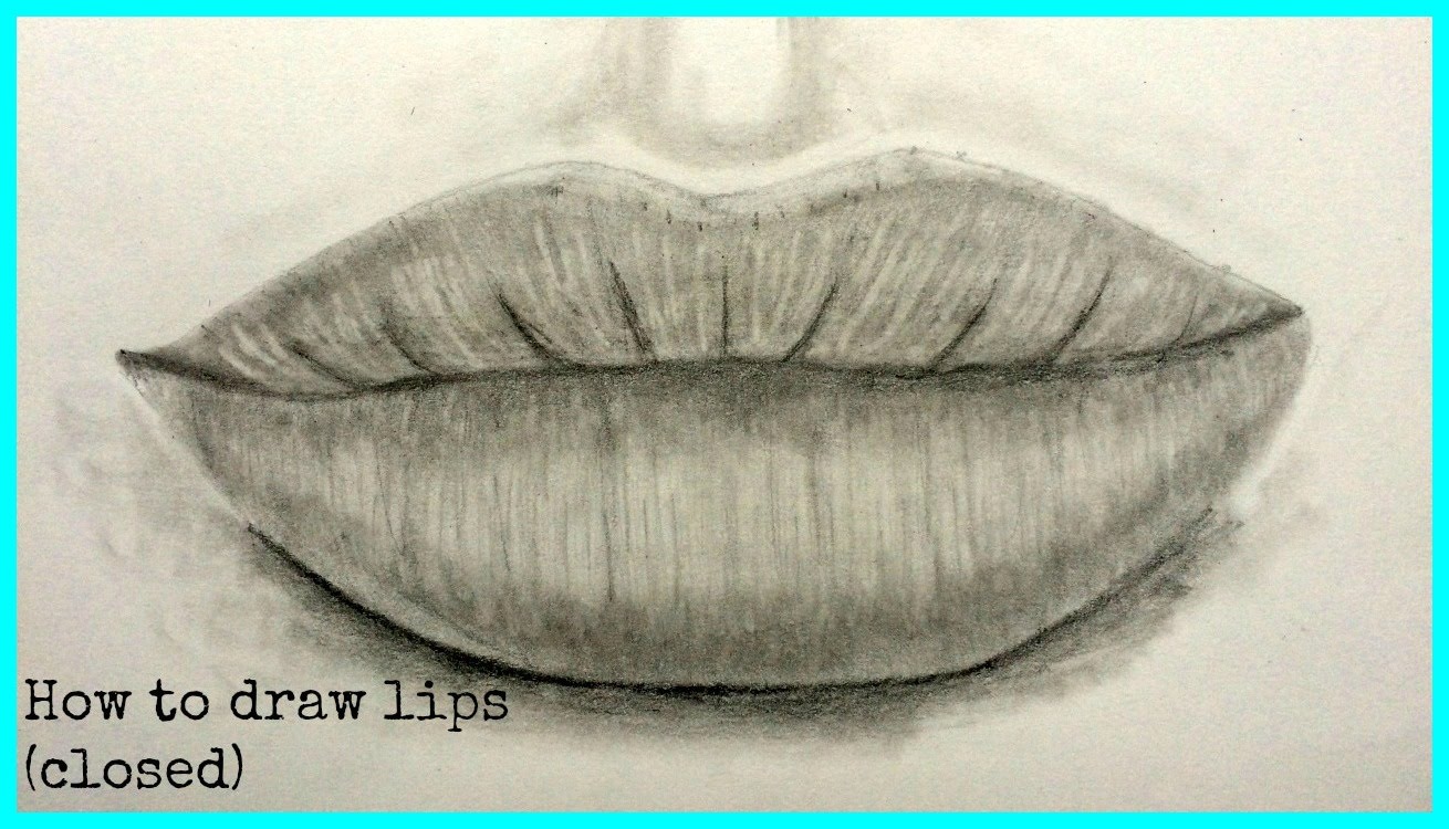 1310x750 How To Draw Lips (Closed)