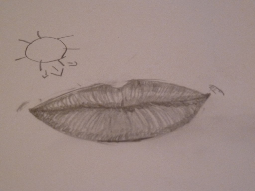 1024x768 How To Draw Lips 8 Steps