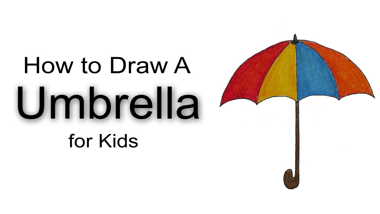 1280x720 How To Draw A Umbrella For Kids
